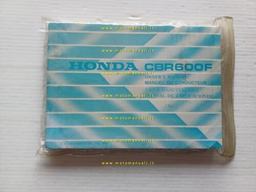 Honda CBR 600 F 1986-87 manuale uso manutenzione moto owner's …