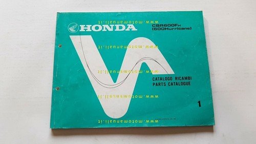 Honda CBR 600 F 1986 catalogo ricambi originale spare parts …
