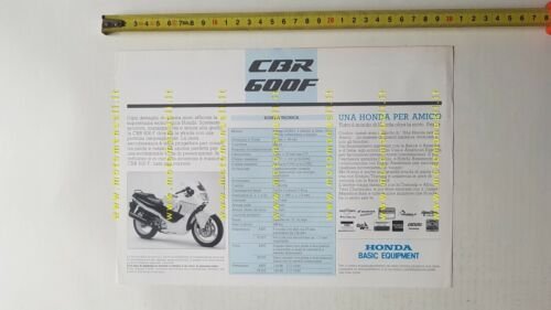 Honda CBR 600 F 1987-88 depliant ITALIANO originale brochure moto