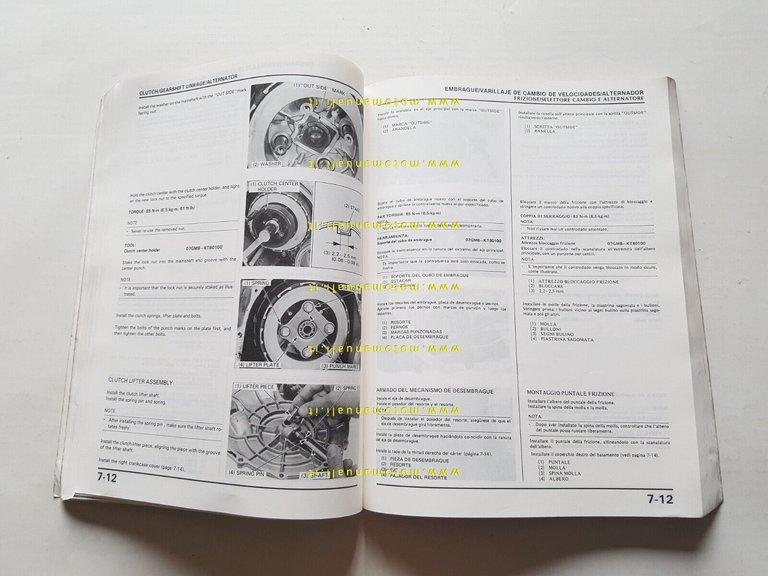 HONDA CBR 600 F 1987 manuale officina originale ITALIANO workshop …