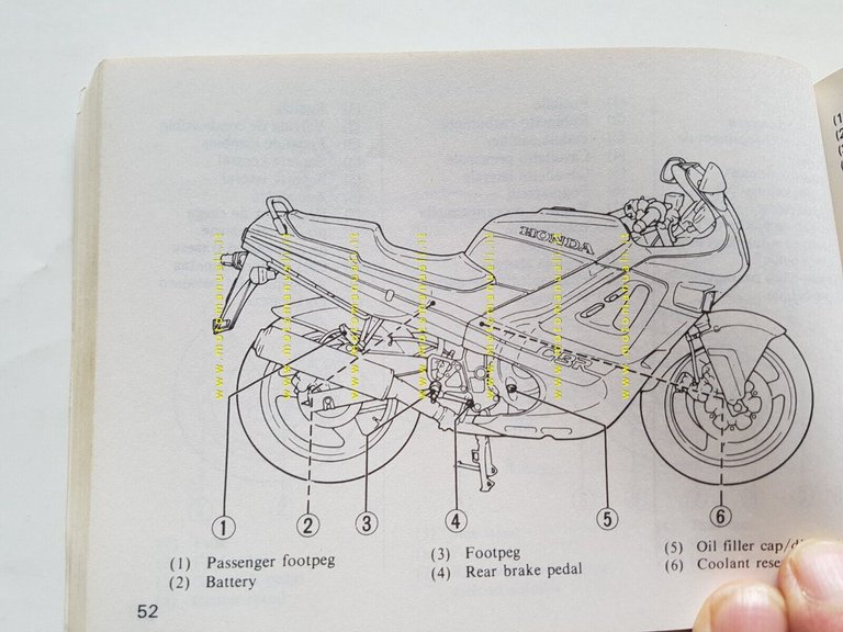 Honda CBR 600 F 1987 manuale uso manutenzione moto owner's …