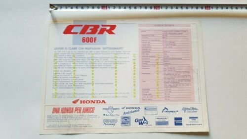 Honda CBR 600 F 1989 depliant ITALIANO moto originale epoca …
