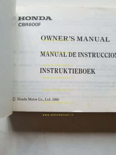 Honda CBR 600 F 1990 manuale uso NO ITALIANO originale …