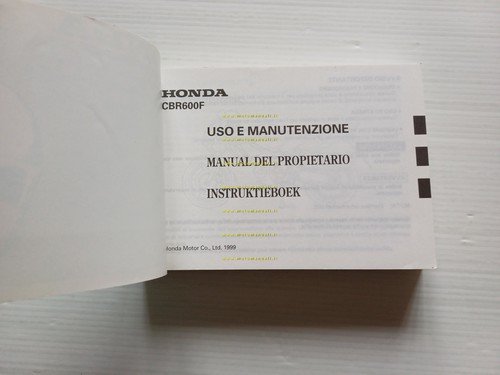 Honda CBR 600 F 1999 manuale uso manutenzione originale italiano