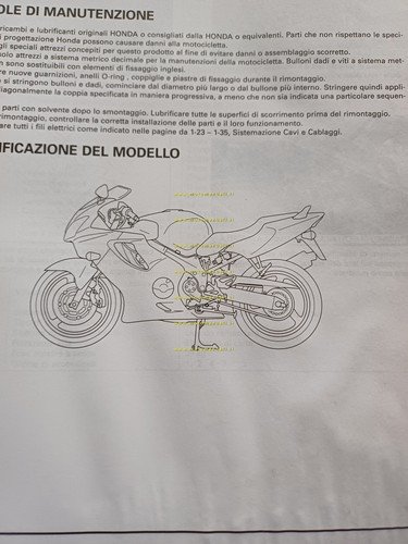 HONDA CBR 600 F 2000 manuale officina riparazione originale italiano