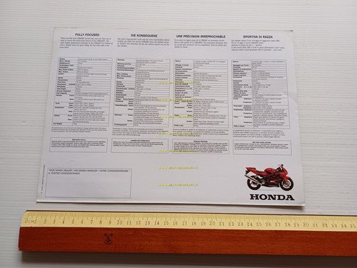 Honda CBR 600 F Sport 2000 depliant italiano originale