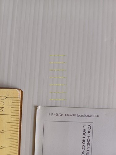 Honda CBR 600 F Sport 2000 depliant italiano originale