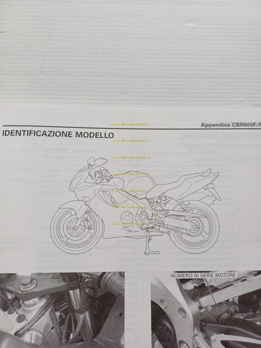 Honda CBR 600 F VARIANTI 2003-04 manuale officina ITALIANO originale