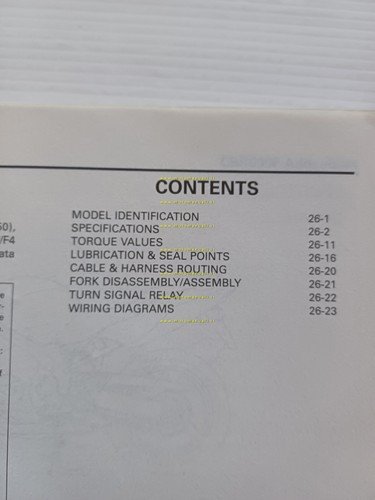 Honda CBR 600 F VARIANTI 2004 manuale officina TESTO INGLESE …