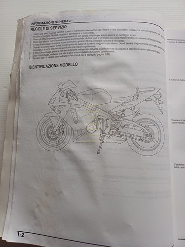 HONDA CBR 600 RR 2003 manuale officina ITALIANO originale