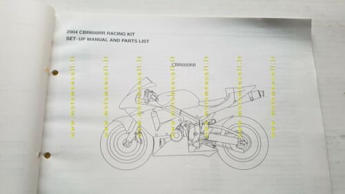HONDA CBR 600 RR 2004 Racing Kit catalogo ricambi manuale …