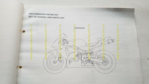 HONDA CBR 600 RR 2004 Racing Kit catalogo ricambi manuale …