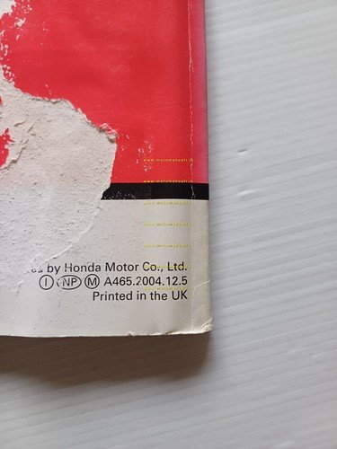 Honda CBR 600 RR VARIANTI 2004-05 manuale officina ITALIANO originale