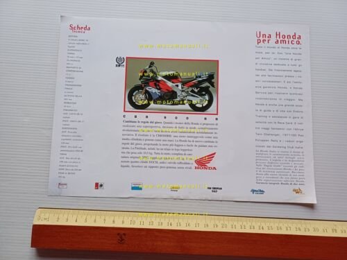 Honda CBR 900 Fireblade 1992 depliant italiano originale