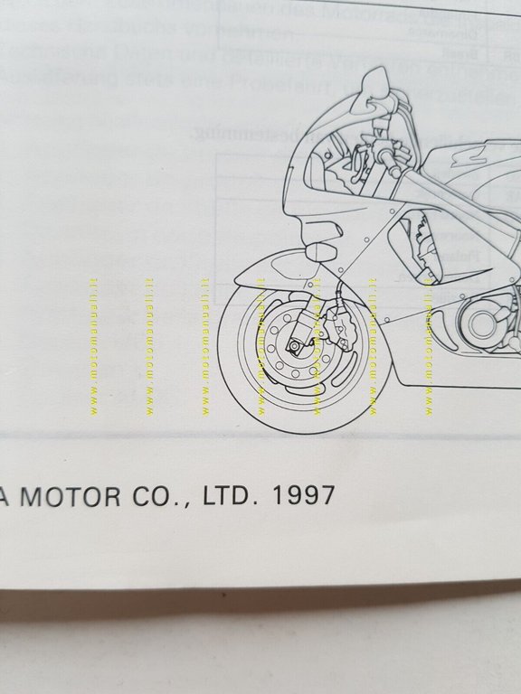 Honda CBR 900 RR 1997 manuale assemblaggio officina originale no …
