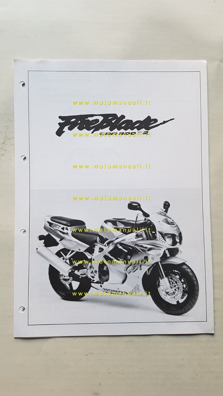 HONDA CBR 900 RR Fireblade 1994 opuscolo aggiornamento per meccanici …