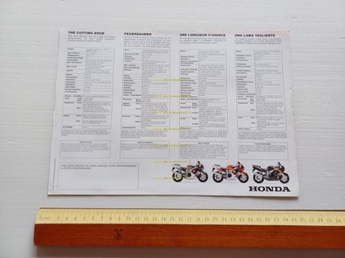 Honda CBR 900 RR Fireblade 1995-96 depliant italiano originale