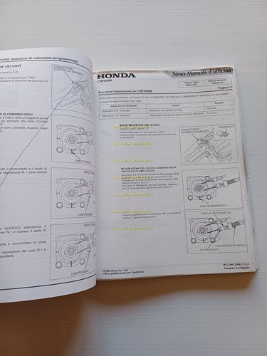 HONDA CBR 900 RR Fireblade 2001-2 (954 cc) manuale officina …