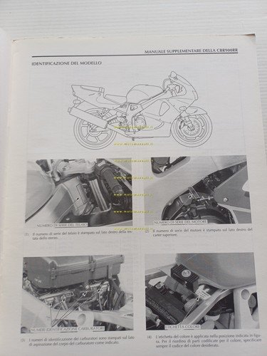 Honda CBR 900 RR Fireblade VARIANTI 1998 manuale officina ITALIANO …