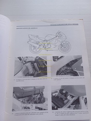 Honda CBR 900 RR Fireblade VARIANTI 1998 manuale officina ITALIANO …