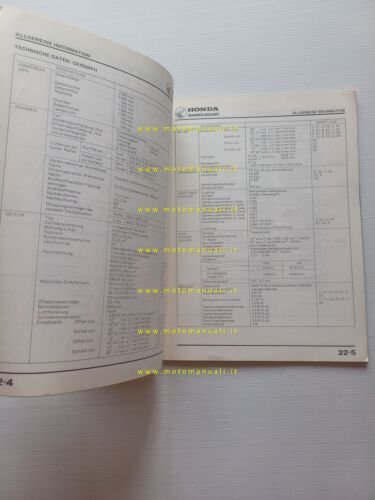 Honda CBX 400-550 F II 1982 aggiornamento SUPPLEMENTO manuale officina …