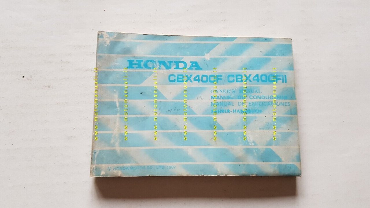 Honda CBX 400 F-F II 1982 manuale uso manutenzione INGLESE …
