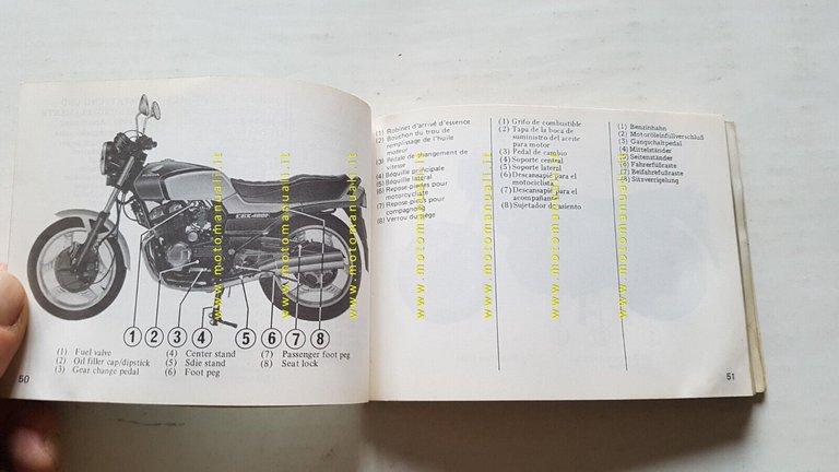 Honda CBX 400 F-F II 1982 manuale uso manutenzione INGLESE …
