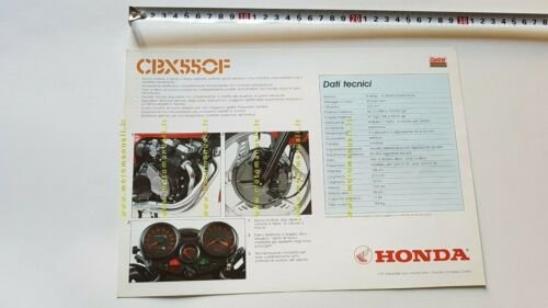 Honda CBX 550 F depliant ITALIANO moto originale epoca brochure
