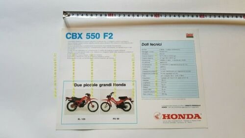 Honda CBX 550 F2 depliant ITALIANO moto originale epoca brochure