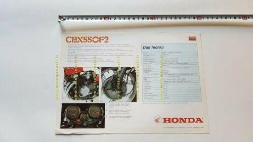 Honda CBX 550 F2 depliant ITALIANO moto originale epoca brochure
