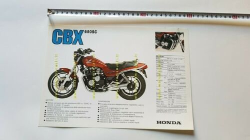 Honda CBX 650 SC depliant ITALIANO moto originale epoca brochure