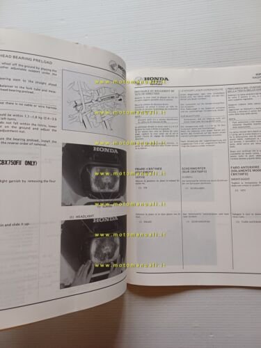 Honda CBX 750 F - F II VARIANTI 1986 manuale …