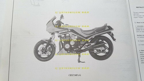 Honda CBX 750 F 1983 catalogo ricambi originale spare parts …
