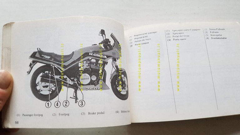 Honda CBX 750 F 1983 manuale uso manutenzione libretto INGLESE …