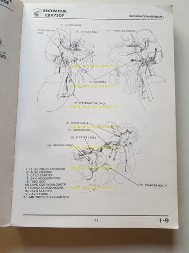 HONDA CBX 750 F 1984 manuale officina ITALIANO originale
