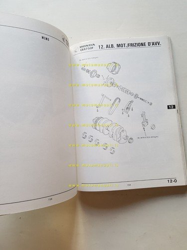 HONDA CBX 750 F 1984 manuale officina ITALIANO originale