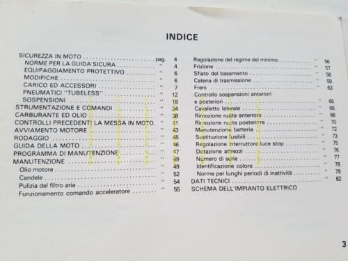 Honda CBX 750 F 1984 manuale uso manutenzione originale italiano