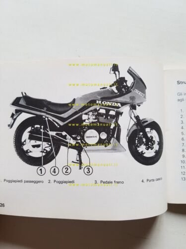Honda CBX 750 F 1984 manuale uso manutenzione originale italiano