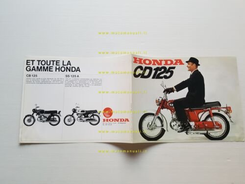 Honda CD 125 1968 depliant francese originale