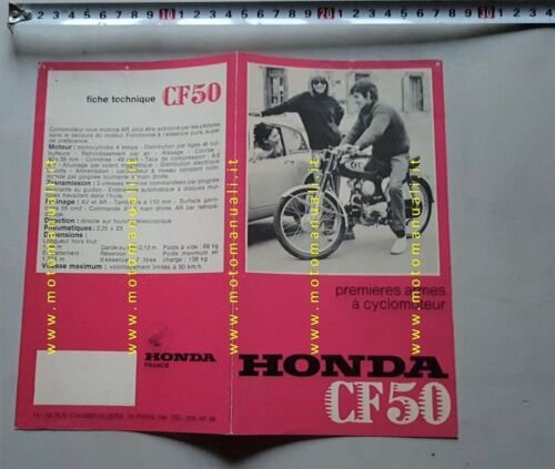 Honda CF 50 1967 depliant brochure originale testo francese
