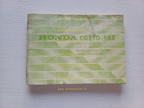 HONDA CG 110-125 1978 manuale uso manutenzione libretto originale INGLESE