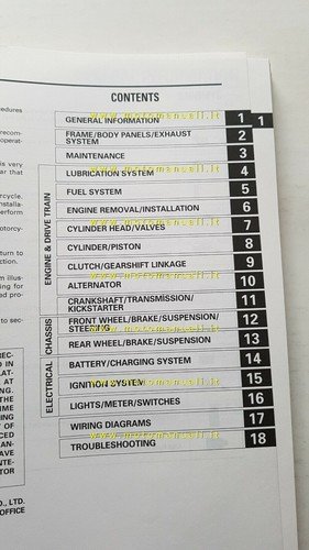 HONDA CG 125 1997 manuale officina INGLESE originale workshop manual