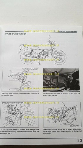 HONDA CG 125 1997 manuale officina INGLESE originale workshop manual