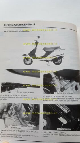 Honda CH 125 SPACY 1992 manuale officina scooter originale italiano