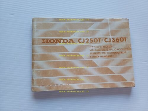 HONDA CJ 250-360 1976 manuale uso manutenzione libretto originale INGLESE