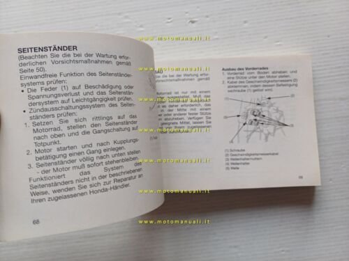 Honda CLR 125 City Fly 1998 manuale uso libretto ITALIANO …