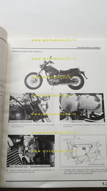 HONDA CMX 250 C 1995 manuale officina ITALIANO moto originale