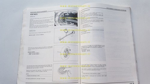 HONDA CMX 450 C 1987 manuale officina originale italiano