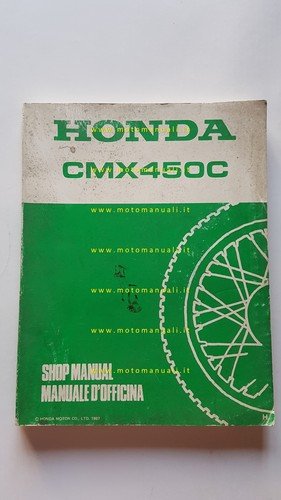 HONDA CMX 450 C 1987 manuale officina originale italiano