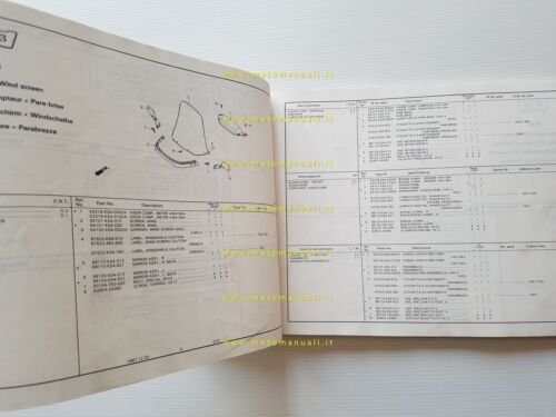 HONDA CN 250 - Helix 1987 catalogo ricambi italiano originale